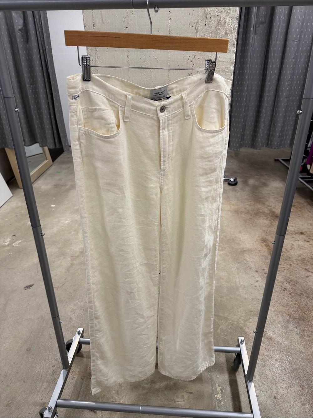 Citizens of Humanity Nora Cream Wide-Leg Women's Jeans